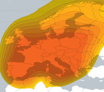 Carte couverture satellite Eutelsat W5A Fransat Carte couverture satellite Eutelsat W5A Fransat